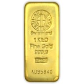Золотой слиток 1 Kilo (1000 грамм) 9999 Fine Gold Argor-Heraeus