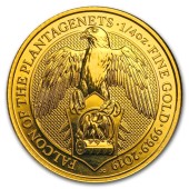 Золотая монета 1/4oz Сокол Плантагенетов 25 фунтов стерлингов 2019 Великобритания