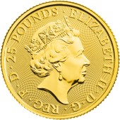 Золотая монета 1/4oz Белая Лошадь Ганновера 25 фунтов стерлингов 2020 Великобритания