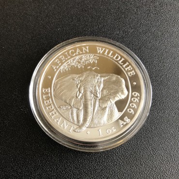 Срібна монета 1oz Слон 100 шилінгів 2021 Сомалі