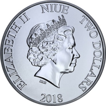 Серебряная монета 1oz Скрудж МакДак Дисней 2 доллара 2018 Ниуэ