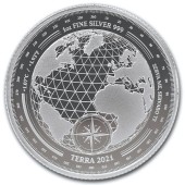 Серебряная монета 1oz Терра 5 долларов 2021 Токелау