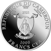 Серебряная монета 1oz Успех В Твоих Руках 1000 франков 2021 Камерун