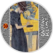 Серебряная монета Музыка Густав Климт 500 франков 2020 Камерун (цветная)