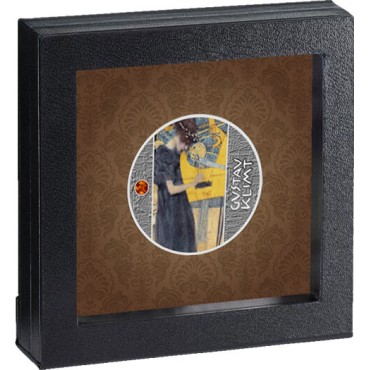 Срібна монета Музика Густав Клімт 500 франків 2020 Камерун (кольорова)