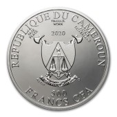 Серебряная монета Чувство любви  500 франков 2020 Камерун (цветная)
