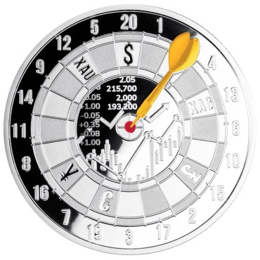 Серебряная монета 1oz В яблочко! 1000 франков 2021 Камерун