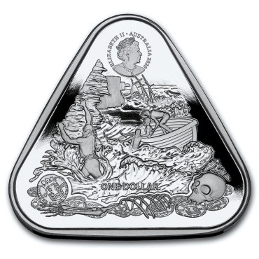 Серебряная монета 1oz Кораблекрушение "Зуйтдорп" 1 доллар 2020 Австралия