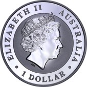 Серебряная монета 1oz Кукабарра (со знаком "Собака") 1 доллар 2018 Австралия