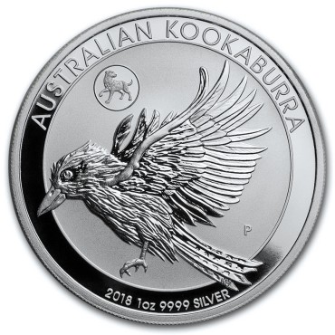 Серебряная монета 1oz Кукабарра (со знаком "Собака") 1 доллар 2018 Австралия