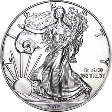 Срібна монета 1oz Американський Орел 1 долар 2021 США