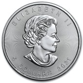 Серебряная монета 1oz Кленовый Лист 5 долларов 2021 Канада