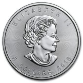 Серебряная монета 1oz Кленовый Лист 5 долларов 2018 Канада