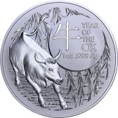 Серебряная монета 1oz Год Быка 1 доллар 2021 Австралия
