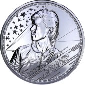Серебряная монета 1oz Легенды Музыки: Дєвид Боуи 2 английских фунта 2021 Великобритания