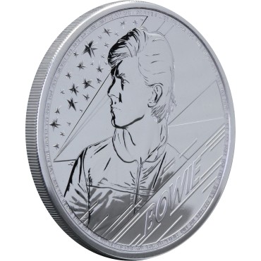 Серебряная монета 1oz Легенды Музыки: Дєвид Боуи 2 английских фунта 2021 Великобритания