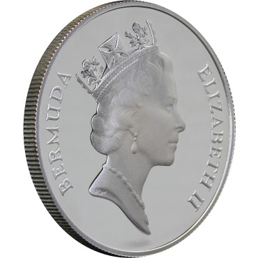 Серебряная монета Круизный Туризм 1 Доллар 1985 Бермудские Острова