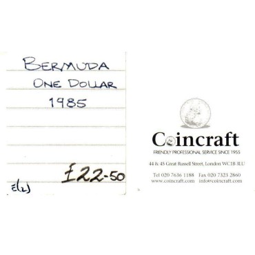 Серебряная монета Круизный Туризм 1 Доллар 1985 Бермудские Острова