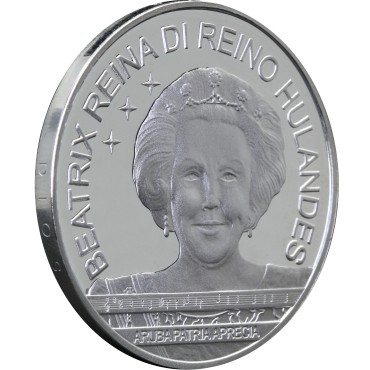 Срібна монета 30 років Прапору та Гімну 10 Флоринів 2006 Аруба