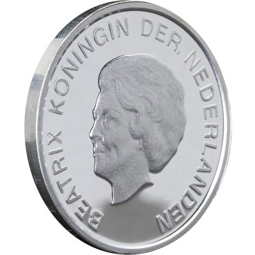 Серебряная монета Брачный союз Принца Виллем-Александра и Максимы Соррегьеты 10 Флоринов 2002 Аруба