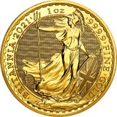Золотая монета 1oz Британия 100 английских фунтов 2021 Великобритания