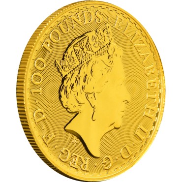 Золотая монета 1oz Британия 100 английских фунтов 2021 Великобритания