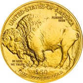 Золотая монета 1oz Американский Бизон (Баффало) 50 долларов 2021 США