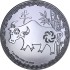 Срібна монета 1oz Рік Бика 2 долара 2021 Ніуе