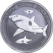 Серебряная монета 1/2oz Большая Белая Акула 50 центов 2014 Австралия