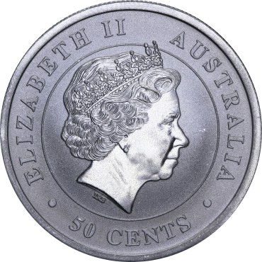 Серебряная монета 1/2oz Большая Белая Акула 50 центов 2014 Австралия