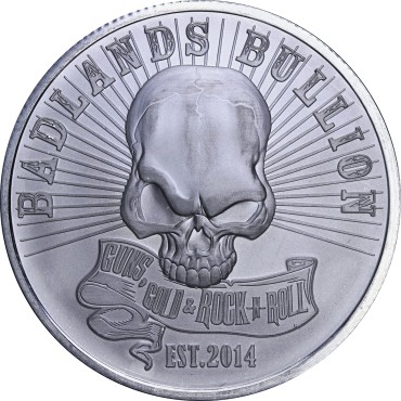 Срібний раунд 1oz Badlands Bullion США