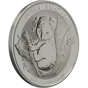 Срібна монета 1oz Коала 1 долар 2021 Австралія