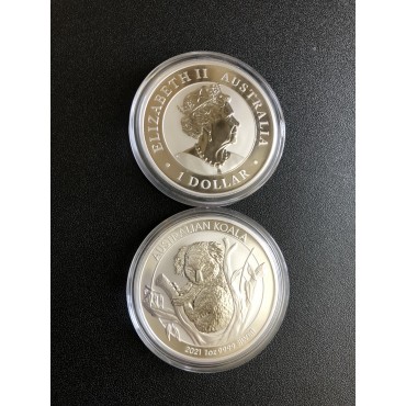 Срібна монета 1oz Коала 1 долар 2021 Австралія