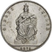 Серебряная монета "Победа в Франко-прусской войне" 1 союзный талер 1871 Пруссия