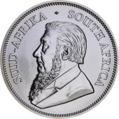 Серебряная монета 1oz Крюгерранд 1 ранд 2018 Южная Африка
