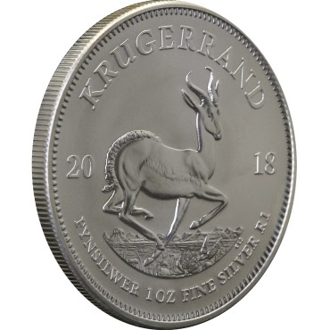 Срібна монета 1oz Крюгерранд 1 ранд 2018 Південна Африка