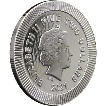 Срібна монета 1oz Афінська Сова 2 долара 2021 Ніуе