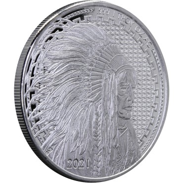 Серебряный раунд 1oz Американский Бизон (Баффало) Свободной Торговли 2021 США