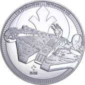 Серебряная монета 1oz Тысячелетний Сокол "Звездные Войны" 2 доллара 2021 Ниуэ