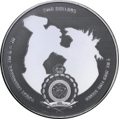 Серебряная монета 1oz Годзилла 2 доллара 2021 Ниуэ