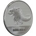 Срібна монета 1oz Годзілла 2 долара 2021 Ніуе
