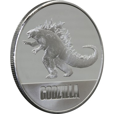 Срібна монета 1oz Годзілла 2 долара 2021 Ніуе