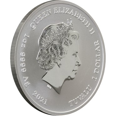 Срібна монета 1oz Флот Червоного Прапора 1 долар 2021 Тувалу