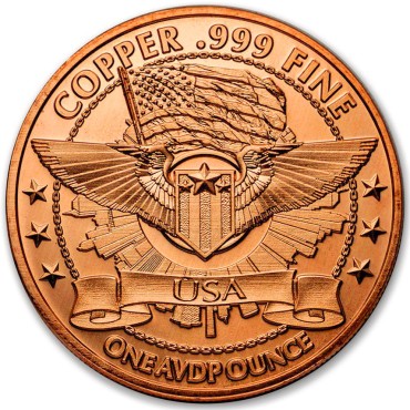 Мідний раунд 1oz Зона 51 "Вони тут" США