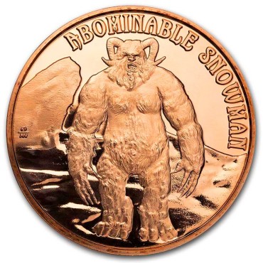 Медный раунд 1oz Снежный Человек США