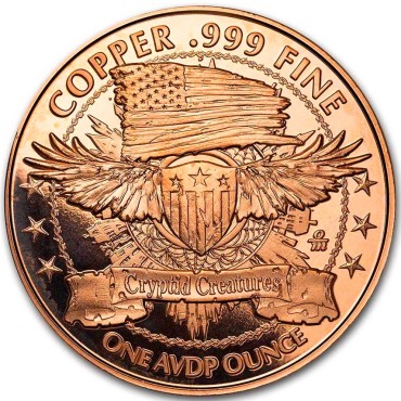 Мідний раунд 1oz Снігова Людина США