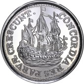 Серебряная монета 1oz Корабельный Шиллинг 2021 Нидерланды рестрайк