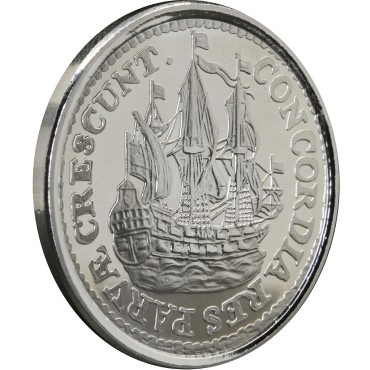 Срібна монета 1oz Корабельний Шилінг 2021 Нідерланди рестрайк