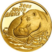 Золотая монета 1/4oz 20 ранд 2005 ЮАР
