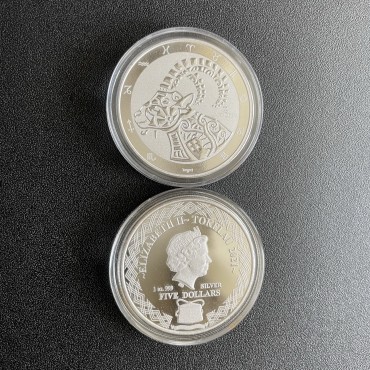 Серебряная монета 1oz Козерог 5 долларов 2021 Токелау
